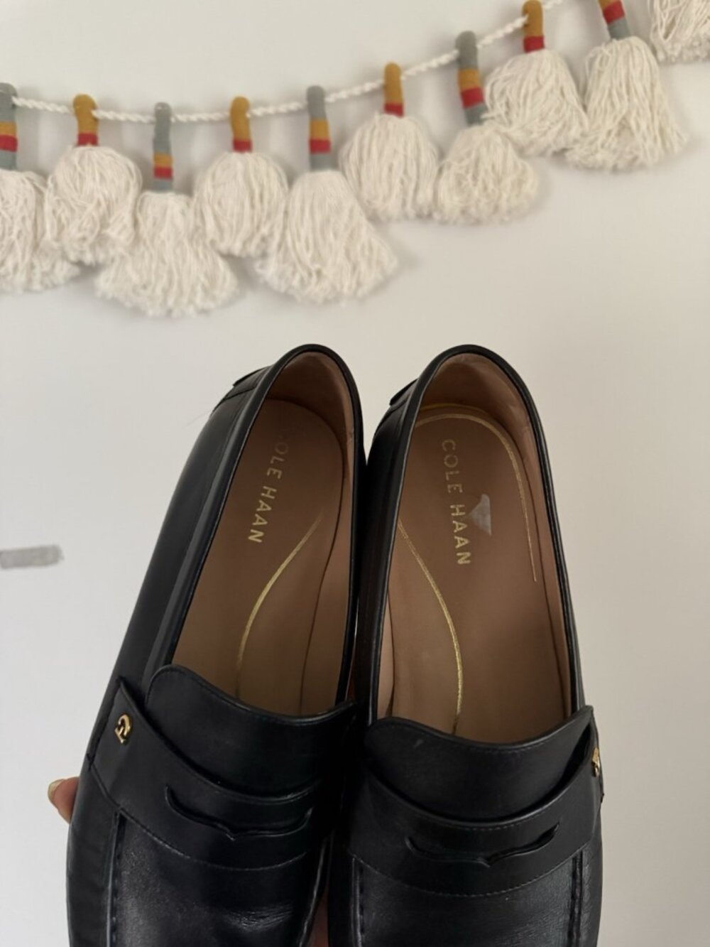 Cole Haan Lux Pinch Leather Penny Loafer Slip On Black Comfort Granny Preppy 9 - Picture 7 of 10
